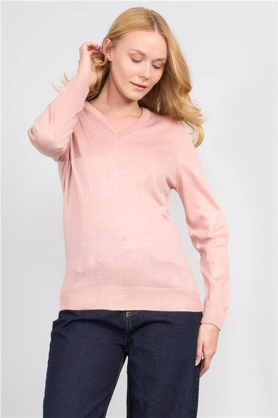 Çetinkaya Miyamira Kadın Pudra Kazak