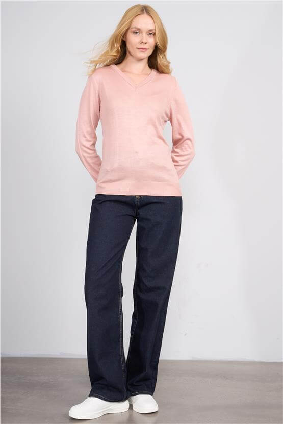 Çetinkaya Miyamira Kadın Pudra Kazak