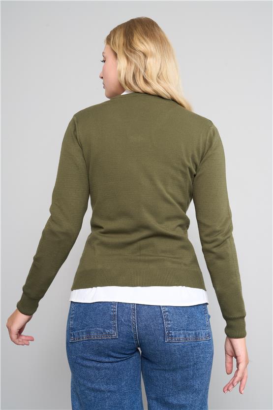 Çetinkaya Miyamira V Yaka Haki Kazak