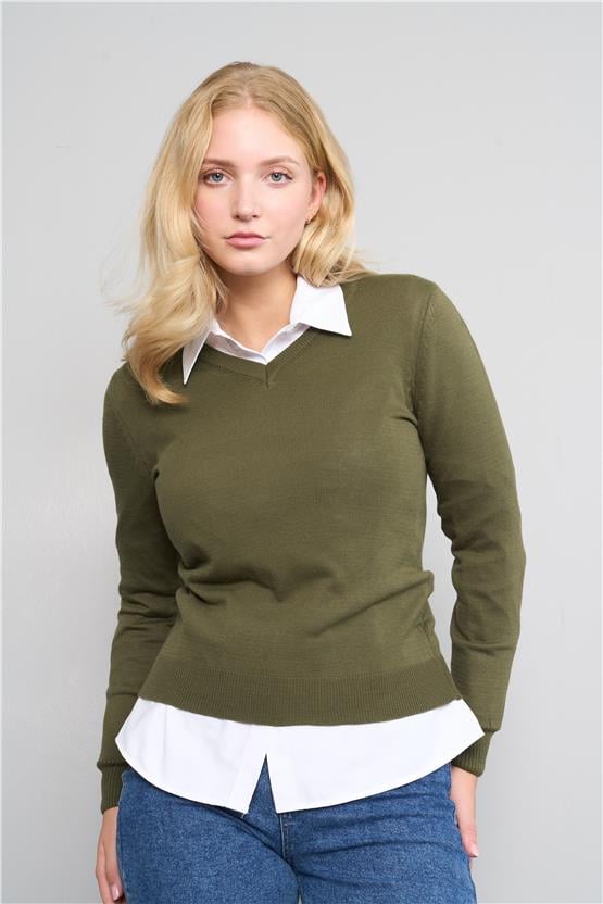 Çetinkaya Miyamira V Yaka Haki Kazak