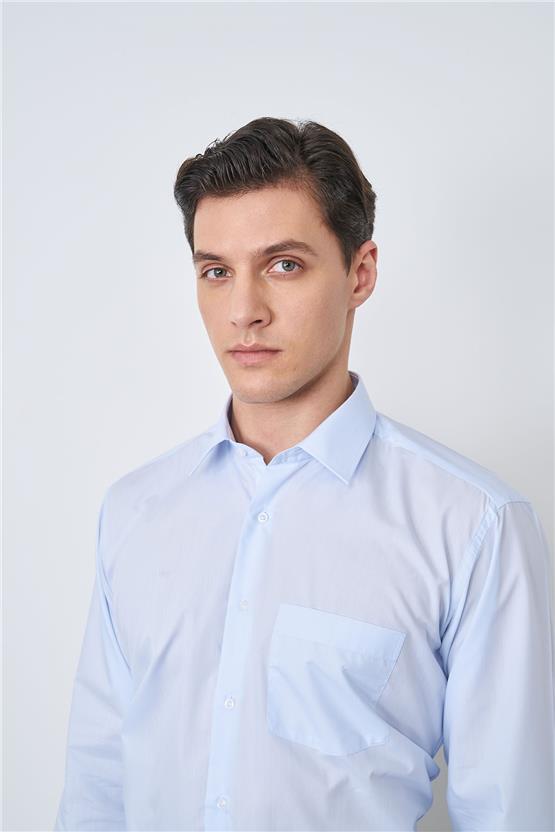 Çetinkaya T.Cotton Buz Mavisi Erkek Gömlek