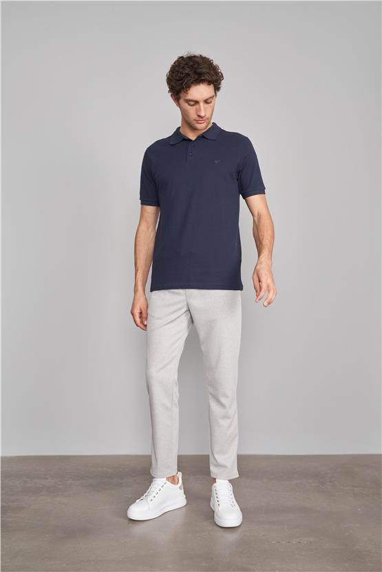 Chester Polo 2742-L Erkek Polo Yaka Pike T-Shirt Lacivert %100 Pamuk