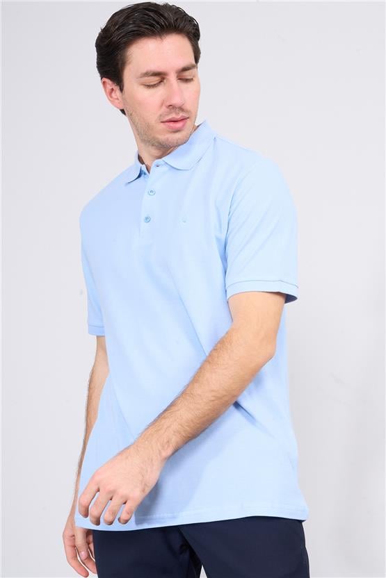 Chester Polo 2742-L Erkek Polo Yaka Pike T-Shirt Bebe Mavi %100 Pamuk