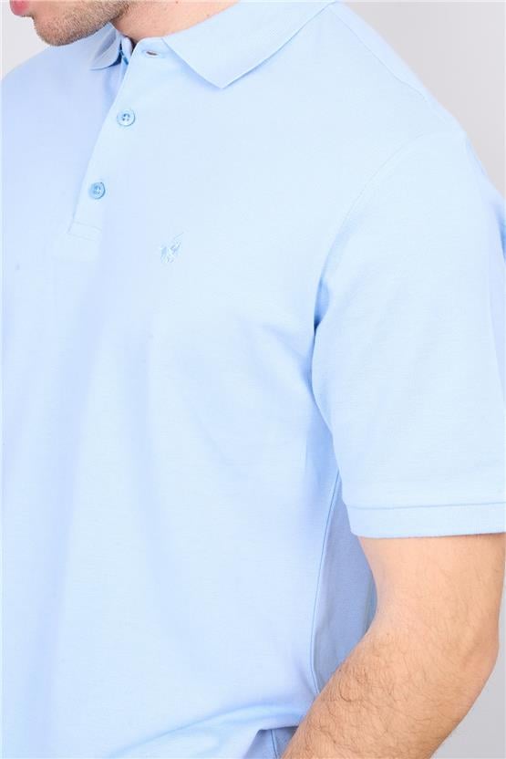 Chester Polo 2742-L Erkek Polo Yaka Pike T-Shirt Bebe Mavi %100 Pamuk