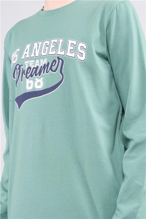 Chester Polo 32581 Erkek Çocuk Bisiklet Yaka Baskılı Süprem Body 4-12 Yaş Eski Yeşil