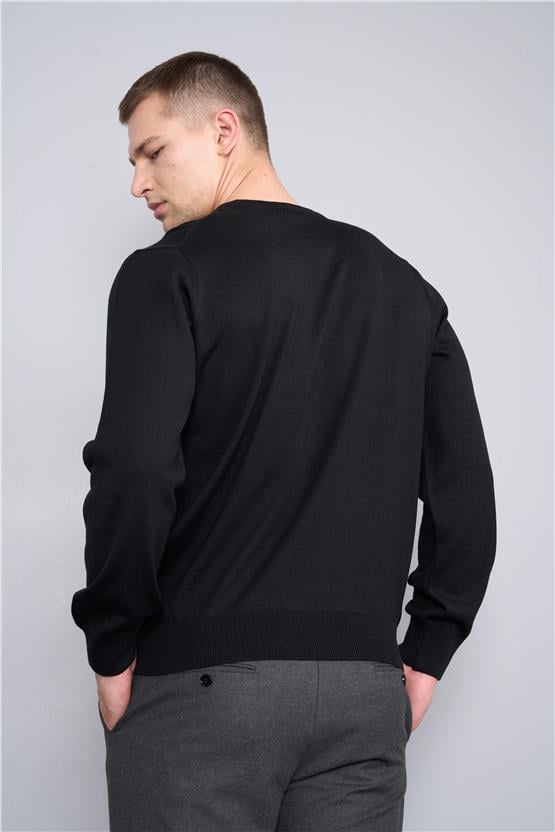 Chester Polo 3604 Bisiklet Yaka Regular Triko Siyah