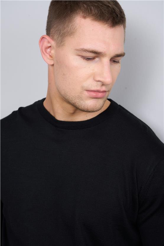 Chester Polo 3604 Bisiklet Yaka Regular Triko Siyah