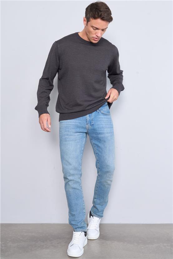 Chester Polo 3604 Bisiklet Yaka Regular Triko Antrasitmelanj