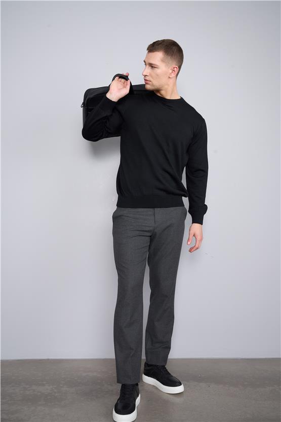 Chester Polo 3604 Bisiklet Yaka Regular Triko Siyah