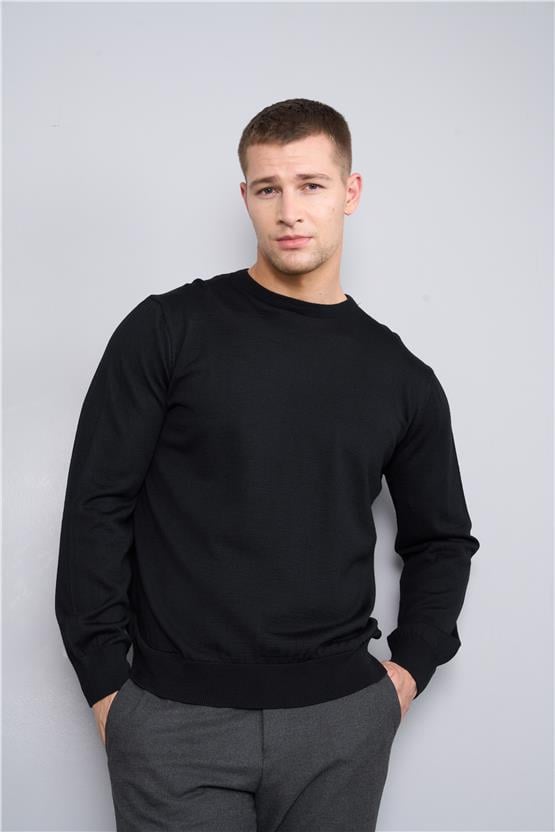 Chester Polo 3604 Bisiklet Yaka Regular Triko Siyah