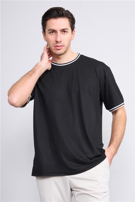 Chester Polo 3792 Erkek Bisiklet Yaka 30/1 Pike T-shirt Siyah