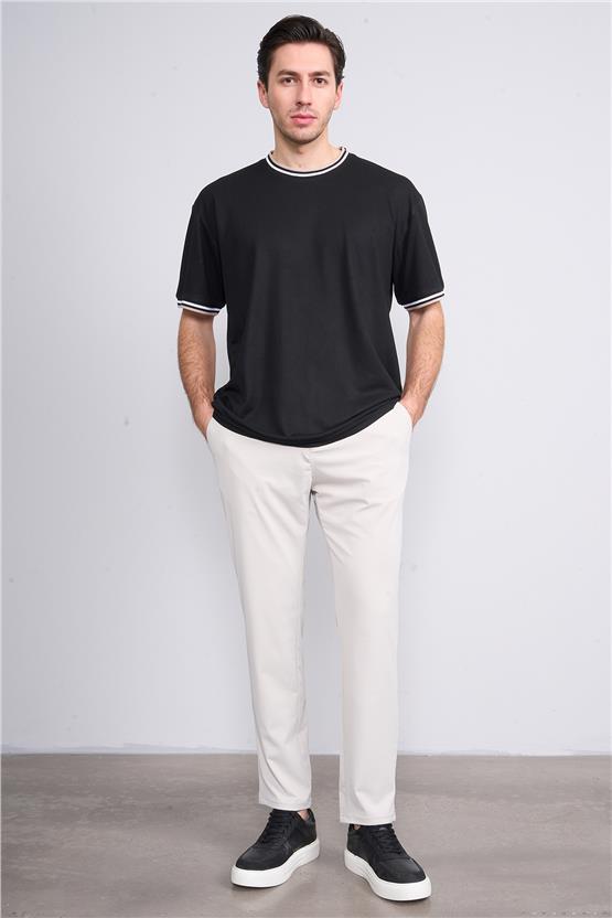 Chester Polo 3792 Erkek Bisiklet Yaka 30/1 Pike T-shirt Siyah