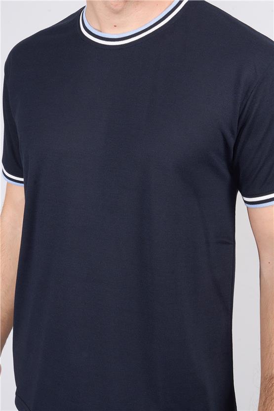 Chester Polo 3792 Erkek Bisiklet Yaka 30/1 Pike T-shirt Lacivert