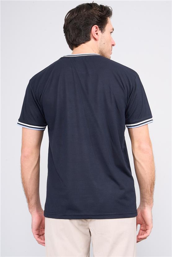 Chester Polo 3792 Erkek Bisiklet Yaka 30/1 Pike T-shirt Lacivert