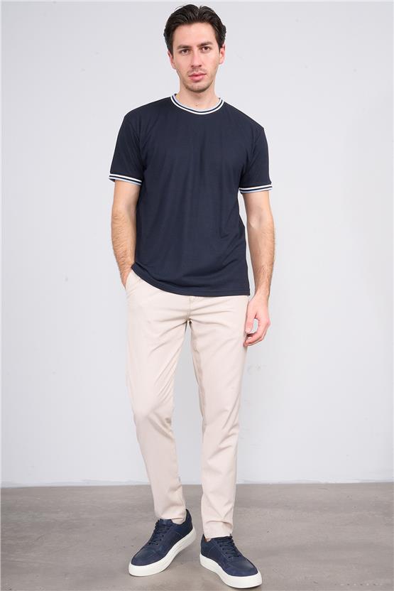 Chester Polo 3792 Erkek Bisiklet Yaka 30/1 Pike T-shirt Lacivert