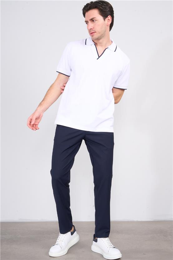 Chester Polo 3794 Erkek Apaş Yaka Penye Pike T-shirt Beyaz