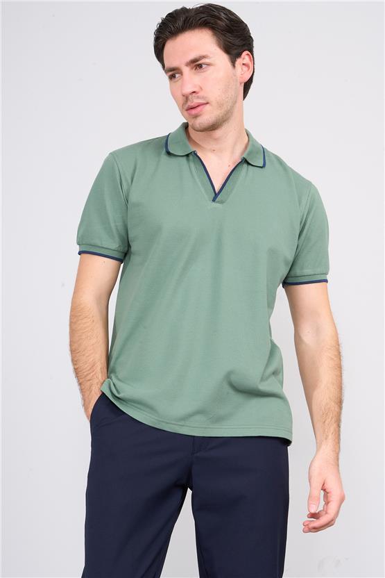 Chester Polo 3794 Erkek Apaş Yaka Penye Pike T-shirt Çağla