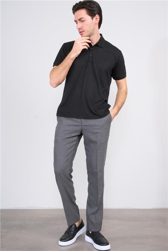 Chester Polo 3797 Erkek Polo Yaka 30/1 Pike T-shirt Siyah