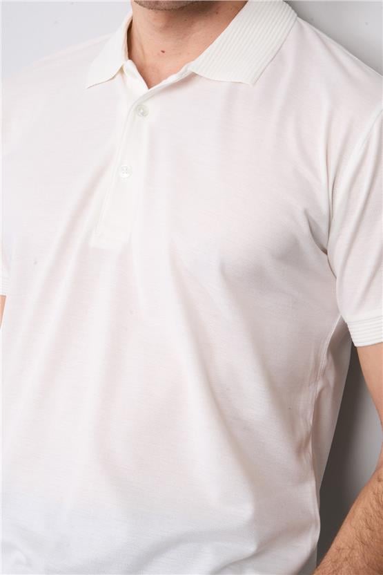 Chester Polo 3797 Erkek Polo Yaka 30/1 Pike T-shirt Krem