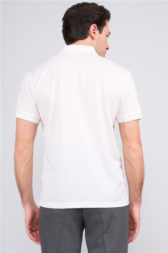 Chester Polo 3797 Erkek Polo Yaka 30/1 Pike T-shirt Krem
