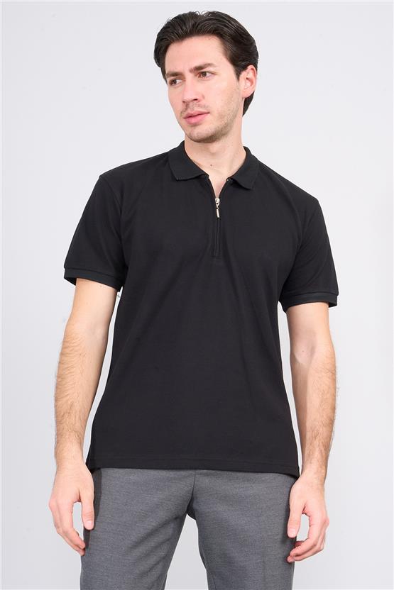 Chester Polo 3872 Erkek Polo Yaka 30/1 Penye Pike T-shirt Siyah