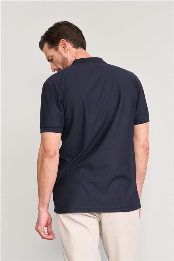 Chester Polo 3897 Erkek Polo Yaka 30/1 Ringelli Pike T-shirt Koyu Lacivert