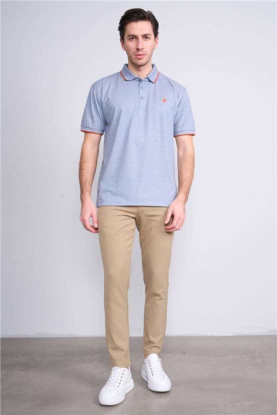 Chester Polo 3939 Erkek Polo Yaka 1-1 Pike T-shirt Mavi