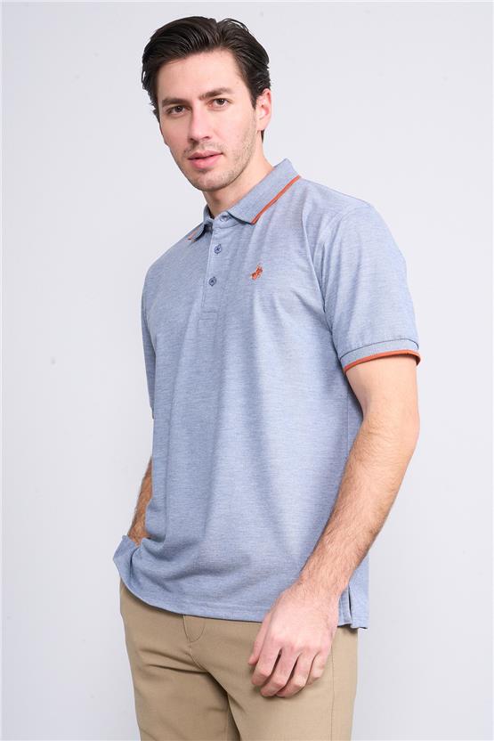 Chester Polo 3939 Erkek Polo Yaka 1-1 Pike T-shirt Mavi