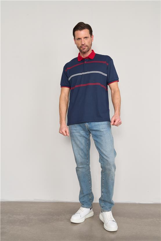 Chester Polo 3950 Erkek Polo Yaka 30/1 Örme T-shirt Lacivert
