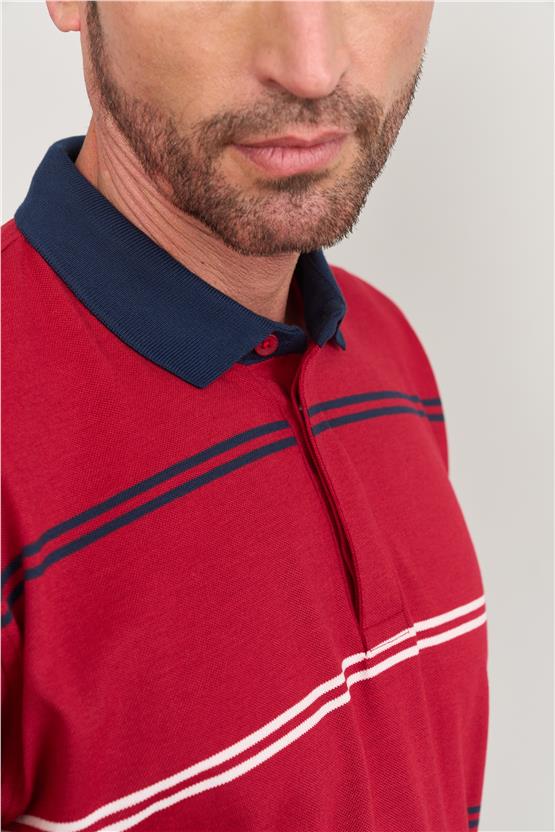 Chester Polo 3950 Erkek Polo Yaka 30/1 Örme T-shirt Kırmızı