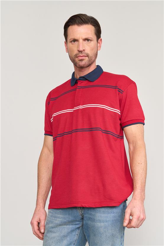 Chester Polo 3950 Erkek Polo Yaka 30/1 Örme T-shirt Kırmızı