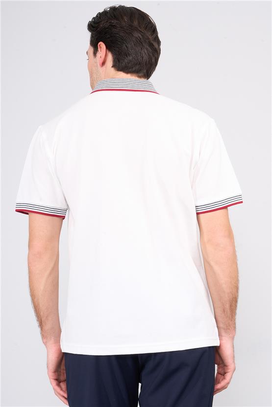 Chester Polo 3951 Erkek Polo Yaka Penye Pike T-shirt Beyaz