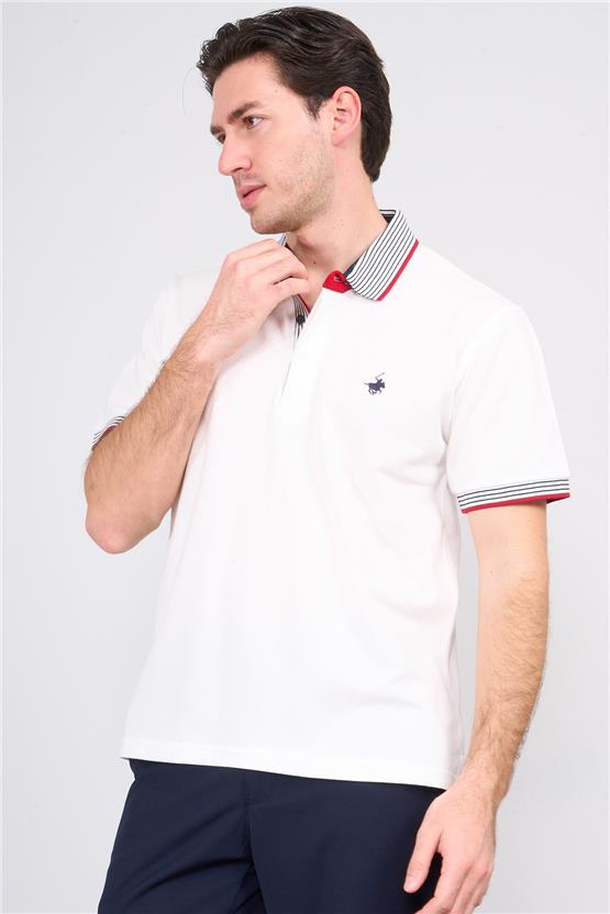 Chester Polo 3951 Erkek Polo Yaka Penye Pike T-shirt Beyaz