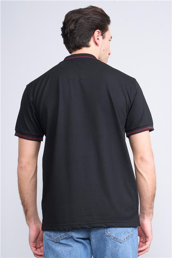 Chester Polo 3953 Erkek Polo Yaka 30/1 Pike T-shirt Siyah