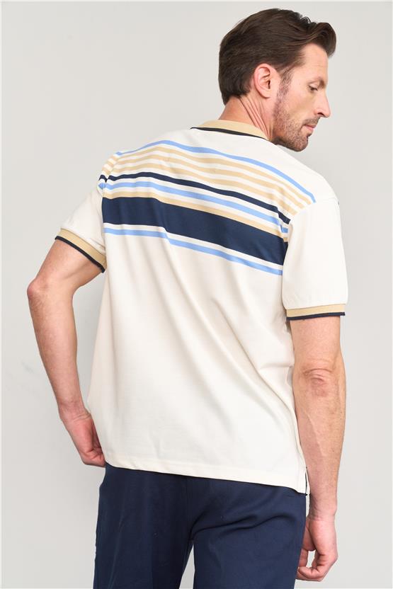 Chester Polo 3955 Erkek Polo Yaka 30/1 Pike T-shirt Beyaz