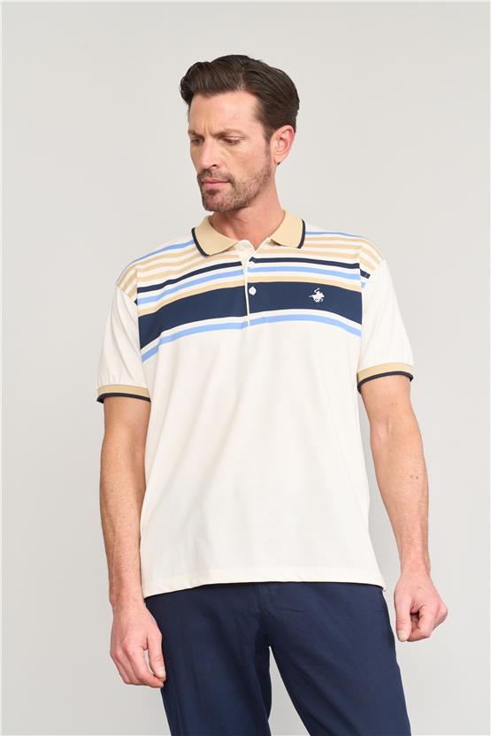 Chester Polo 3955 Erkek Polo Yaka 30/1 Pike T-shirt Beyaz