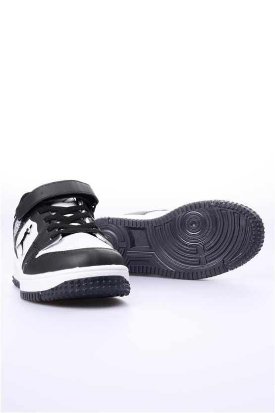 Cool Haykat Kısa Siyah Beyaz Filet Erkek Çocuk Ayakkabı