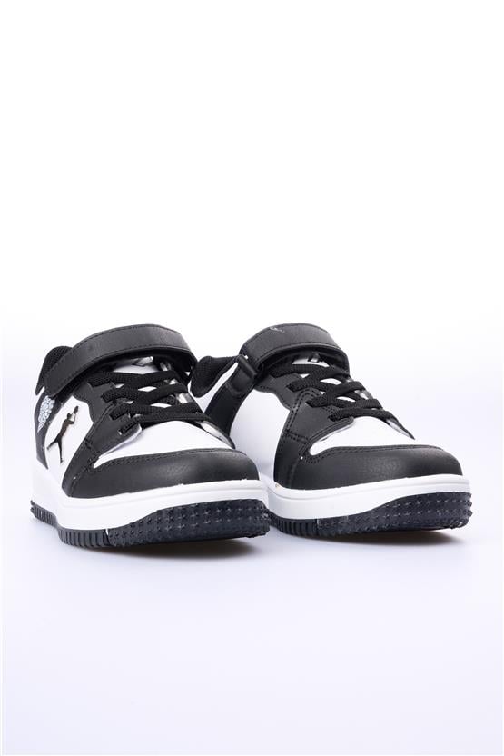 Cool Haykat Kısa Siyah Beyaz Filet Erkek Çocuk Ayakkabı