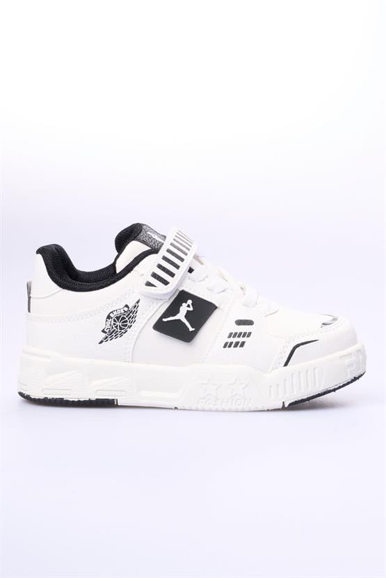 Cool King Kısa Beyaz Patik Erkek Çocuk Ayakkabı