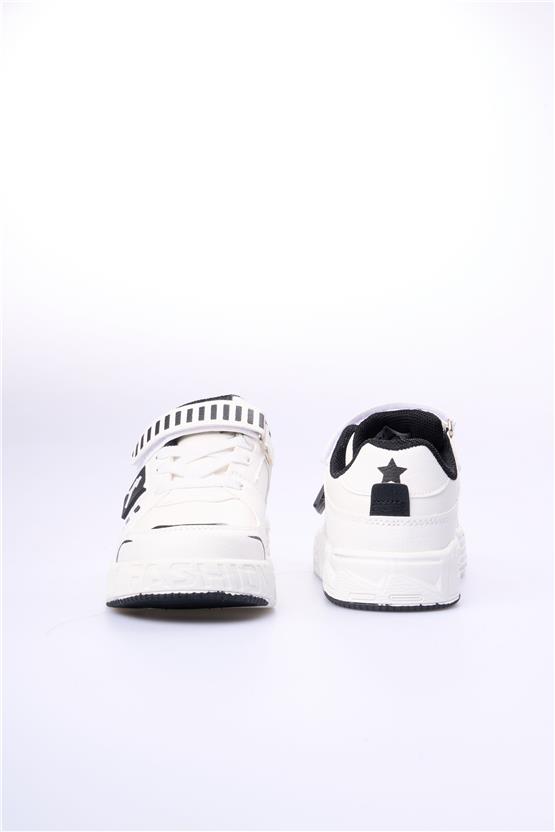 Cool King Kısa Beyaz Patik Erkek Çocuk Ayakkabı