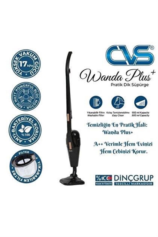 CVS Dn 4732 Wanda Plus Siyah Elektrikli Dik Süpürge