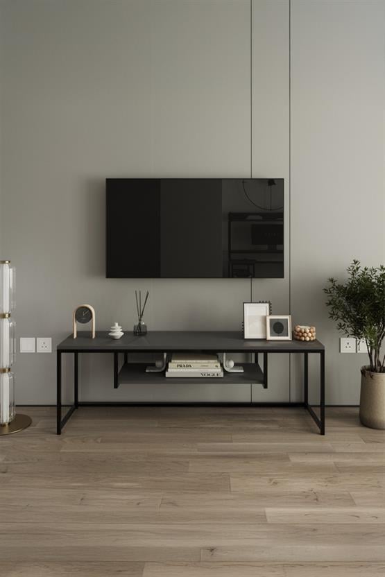 Deconode Arcadia TV Sehpası Siyah-Antrasit DN1095SA