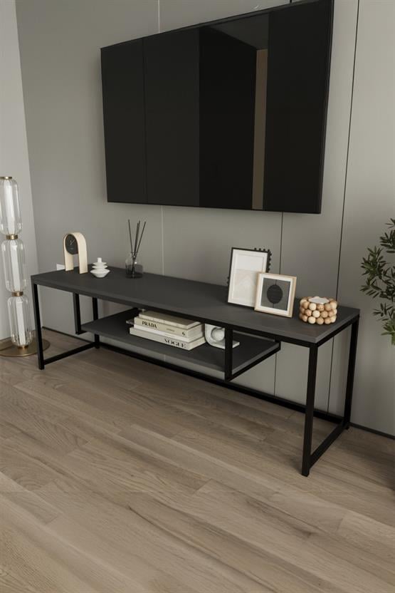 Deconode Arcadia TV Sehpası Siyah-Antrasit DN1095SA