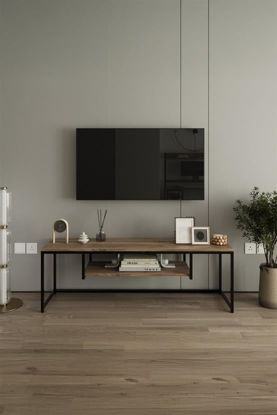 Deconode Arcadia TV Sehpası Siyah-Kahverengi DN1095SK