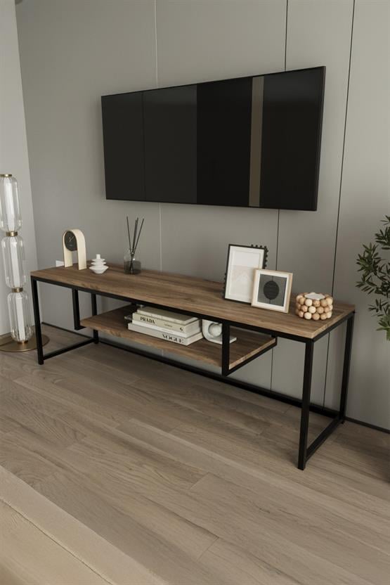 Deconode Arcadia TV Sehpası Siyah-Kahverengi DN1095SK