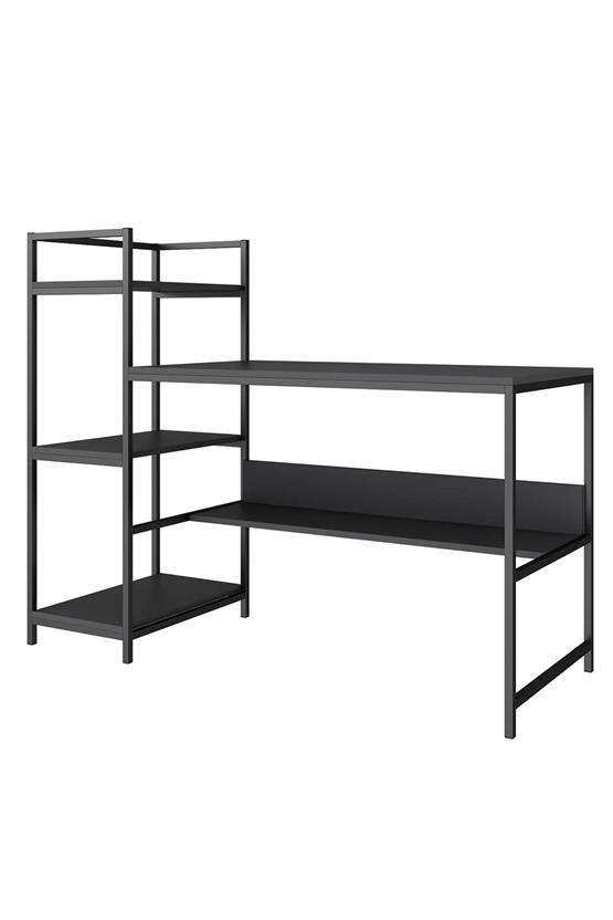 Deconode Arion Raflı Çalışma Masası Antrasit DN1109A