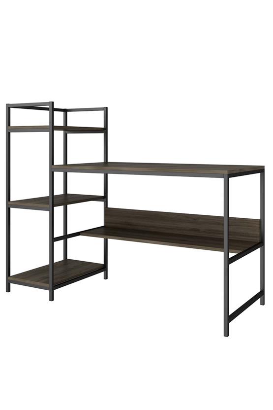 Deconode Arion Raflı Çalışma Masası Kahverengi DN1109K