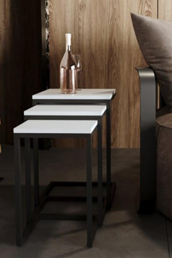 Deconode Artemis Sehpa Seti Siyah-Beyaz DN1041SB