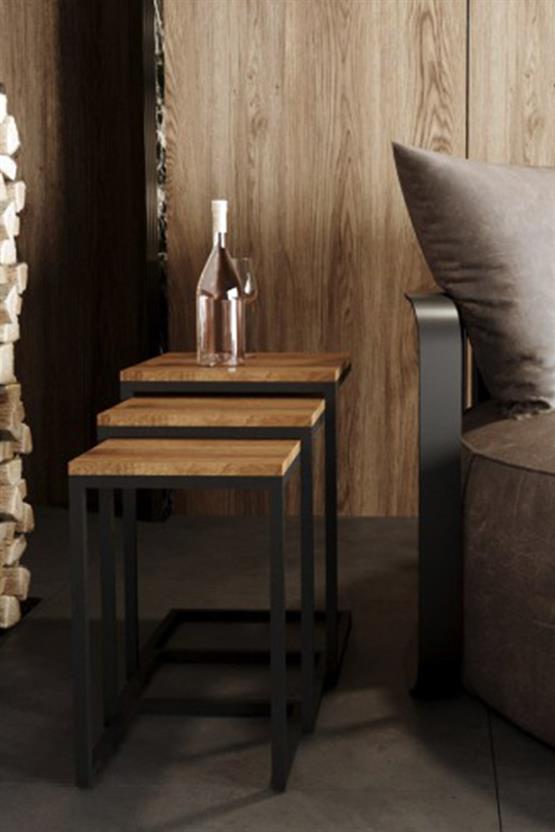 Deconode Artemis Sehpa Seti Siyah-Çam DN1041SÇ