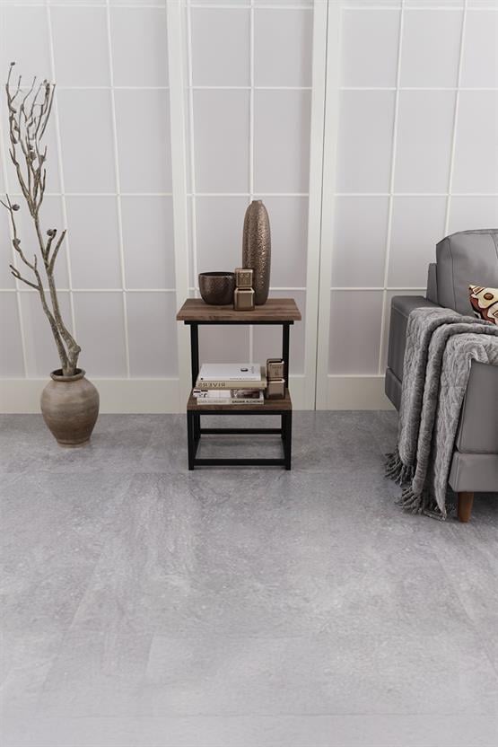Deconode Authentic 2 Katlı Yan Sehpa Siyah-Kahverengi DN1040SK